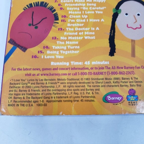 Barney VHS Tapes Kids Educational Lessons Feelings/Counting/Sing-along Lot of 3 - Picture 3 of 11